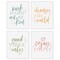 Big Dot of Happiness Work Hard and Be Kind - Unframed Inspirational Quotes Linen Paper Wall Art - Set of 4 - Artisms - 8 x 10 inches Colorful